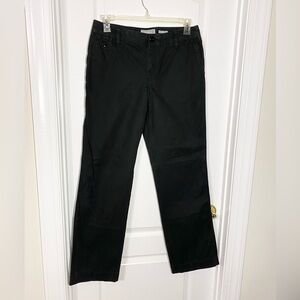 Y2K Liz Claiborne Straight Leg Cotton Chinos Pants Black Size 10